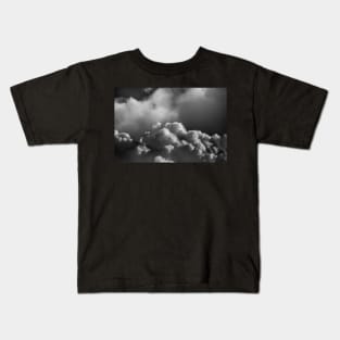 Clouds 10 In Black and White Kids T-Shirt